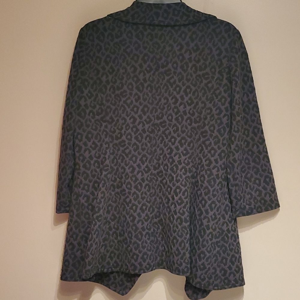 Calvin Klein Cheetah Print Open Front Blazer - image 6